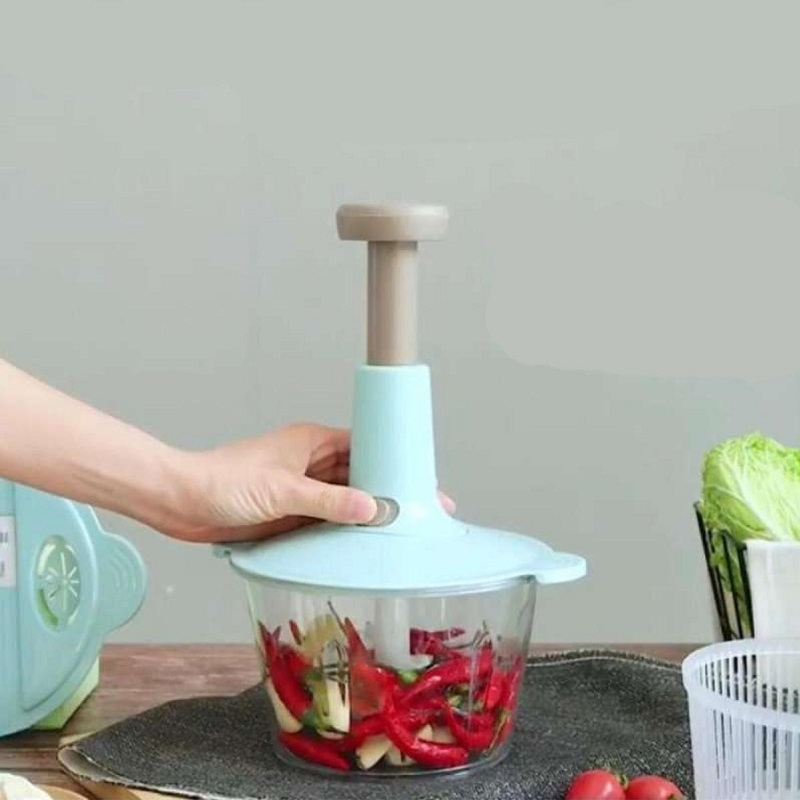 Manual Food Chopper Hand Press 1.5 Liter