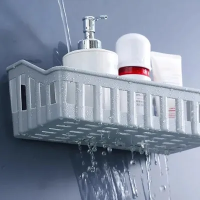 Wall Hanging Toilet Plastic Shelf (1 Pc)