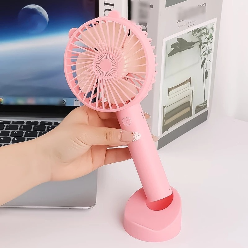 Cat Ears Portable Handheld Rechargeable Fan (1 Pc)