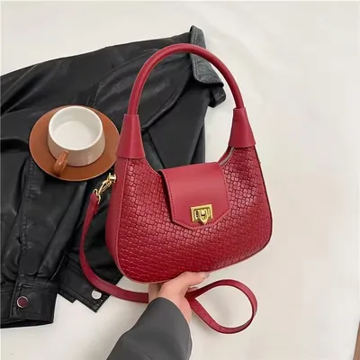 Crescent-Shaped French Shoulder Bag