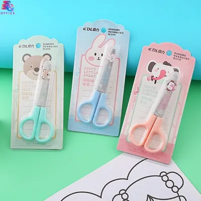 Multipurpose Student Scissors with Safety Cover (2 Pc)