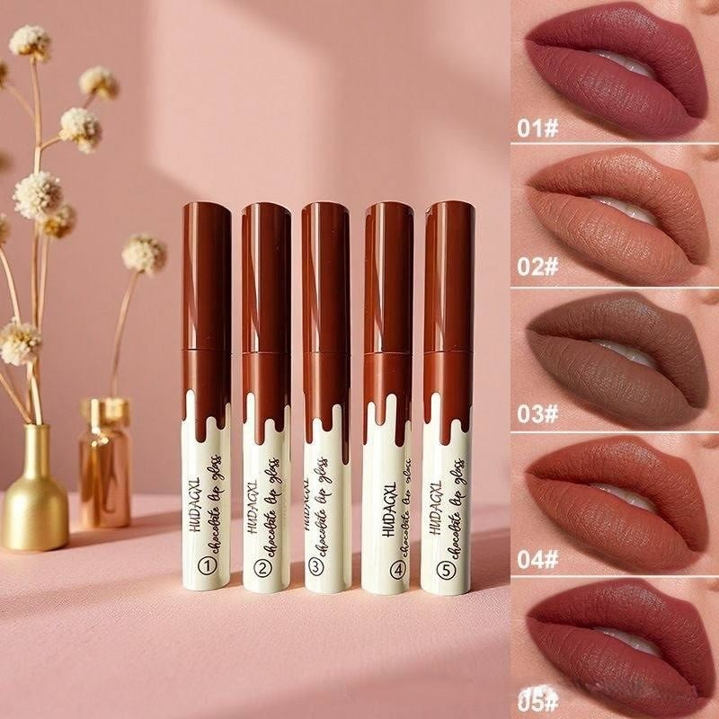 Chocolate Flavored Lipstick Lip Glaze Set (5 Pcs)
