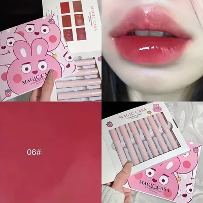 Strawberry Rabbit Lip Glaze Set (6 pcs)