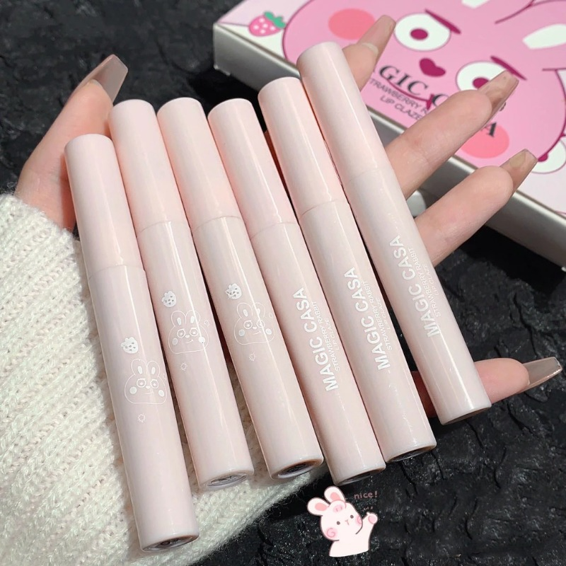 Strawberry Rabbit Lip Glaze Set (6 pcs)