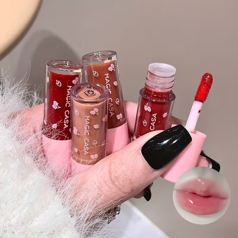 Rabbit Glossy Mini Lip Gloss Set (4 Pcs)
