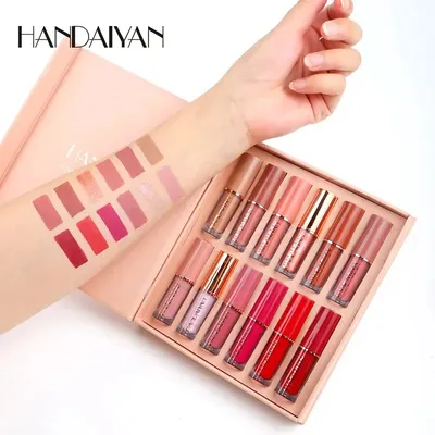 HANDAIYAN Matte Velvet Liquid Lipstick 12PC/Set