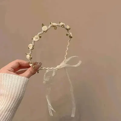  Rose Flower Pearl Headband
