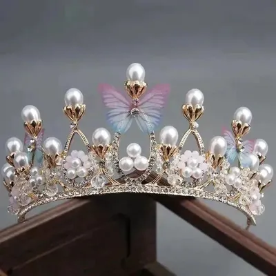 Pearl Princess Butterfly Party Crown