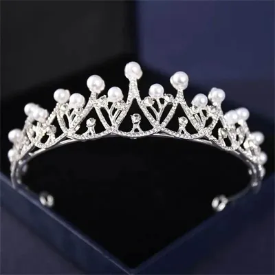 Pearl Rhinestone Crown