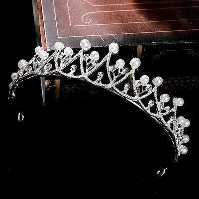 Pearl Rhinestone Crown
