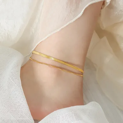 Double Layer Snake Chain Anklet