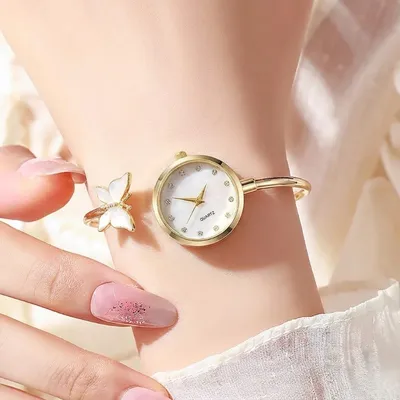 Vintage Women's Watch with Butterfly