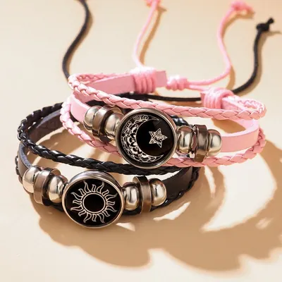  Sun Moon Luminous Bracelet Set (2 Pcs)