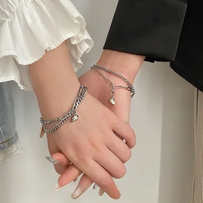 Magnetic Heart Bracelet Set ( 2 Pcs )