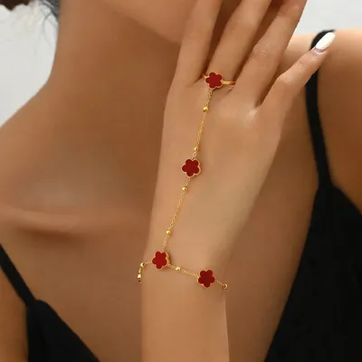 Clover Shell Link Ring Aliban Bracelets