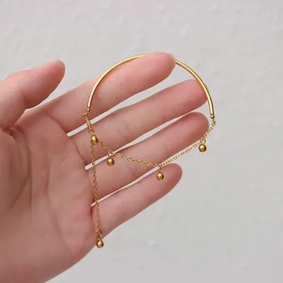  Semi-Circle Minimalist Ball Bracelet