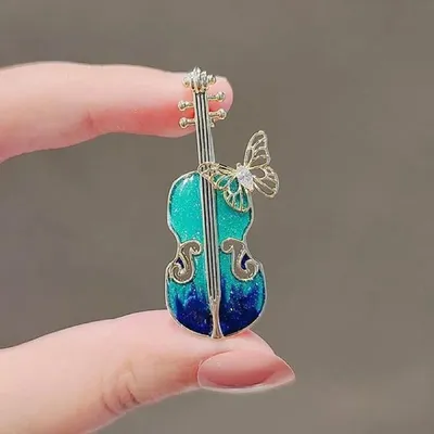  Violin Hijab Brooch Pin