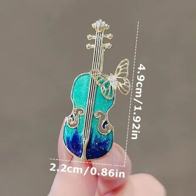  Violin Hijab Brooch Pin