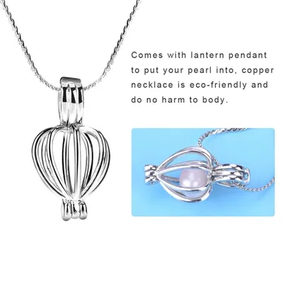 Wish Pearl Charm Pendant Necklace