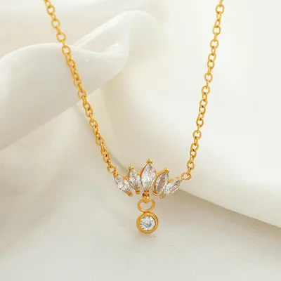 Crown Diamond Stainless Steel Necklace