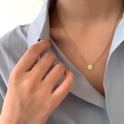 Daisy Pendant Gold Plated Necklace