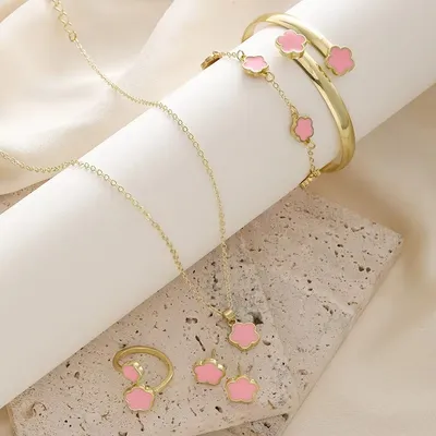 Petal Clover Jewellery Necklace Set ( 5 Pcs )