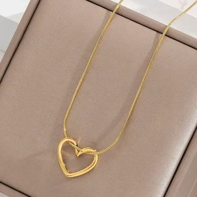 Heart Shaped Stainless Steel Necklace