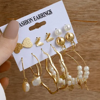  Butterfly Love Ear Ring Set (6 Pair)