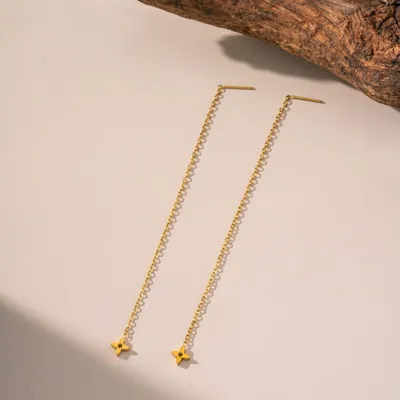 Tassel Threader Gold-Plated Earrings