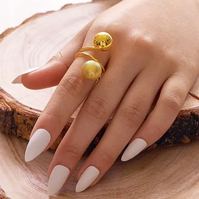 Double Ball Minimalist  Bead Finger Ring