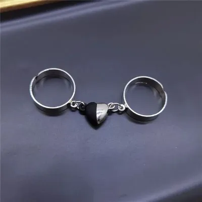 Love Magnetic Couple Finger Rings Adjustable