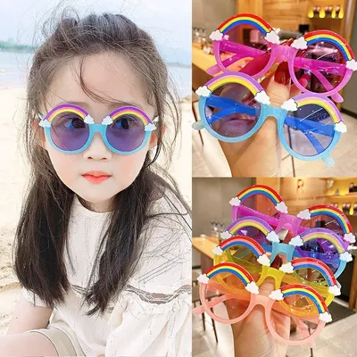 Children Rainbow Color Sunglasses