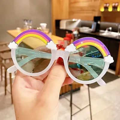 Children Rainbow Color Sunglasses