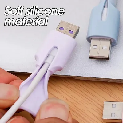 Silicone Flexible  Cable Protector USB To Type C (USB To Type B)