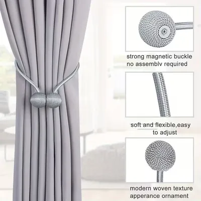 Magnetic Curtain Buckle Tieback ( 1 Pair )