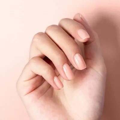 Cat Eye Short Square Peach Soft Gel Press on Nails ( 30 Pcs )