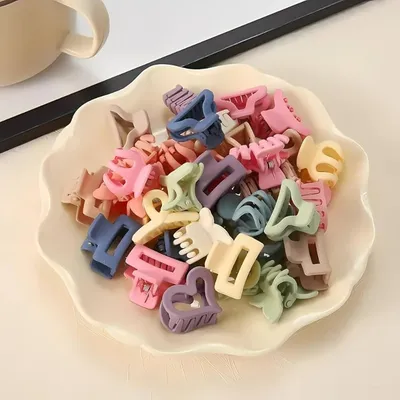 Color Mix Hair Claw Clip Set (6 Pcs)