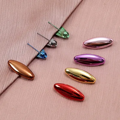Plastic Colorful Hijab Scarf Clips ( 10 Pcs )