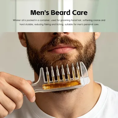 Transparent Refillable Hair Oil Applicator Comb