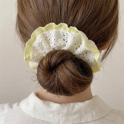 Elegant Lace Mesh Hair Scrunchie ( 2 Pcs )