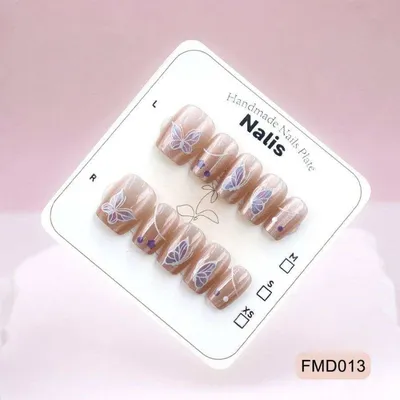 Glossy Designer Fake Nails ( 1 Set )