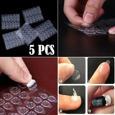 Nails glue sticker ( 1 Set / 5 Pcs )