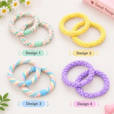 Elastic Hair Bands Premium Cord Style ( 8 Pcs )