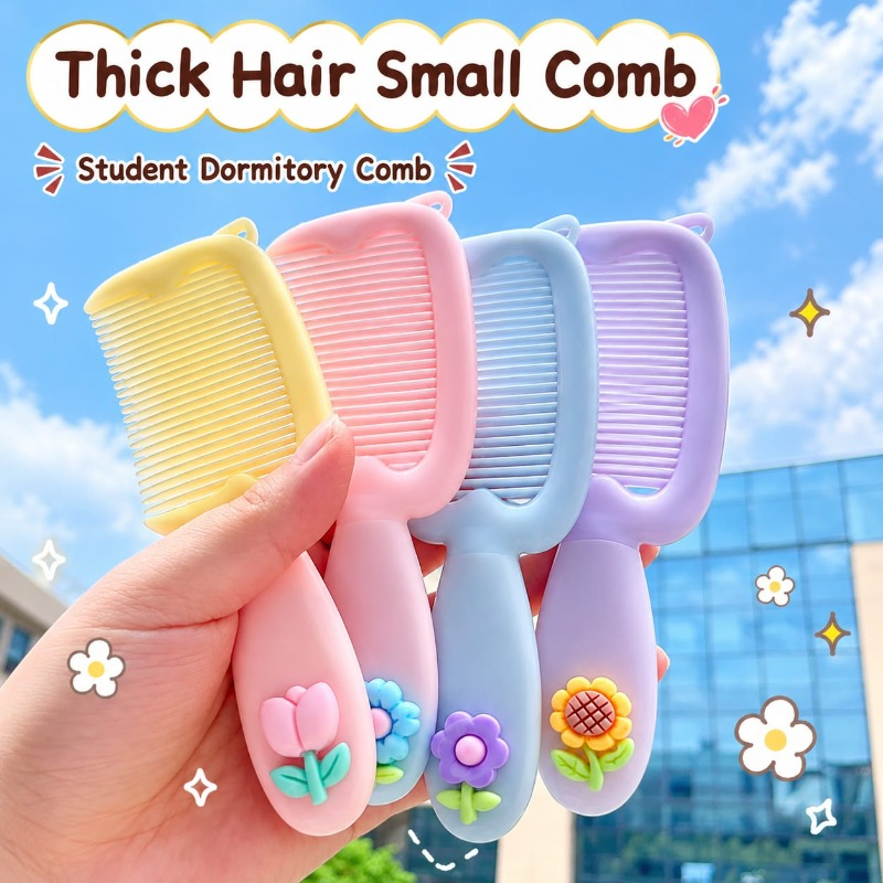 Flower-Patterned Adorable Hair Comb ( 1 Pcs )