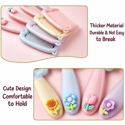Flower-Patterned Adorable Hair Comb ( 1 Pcs )