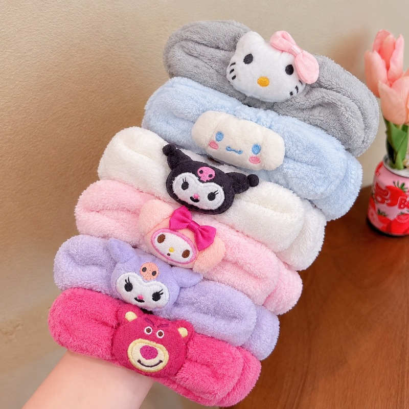 Kuromi Plush Bow Hair Band (1 Pc)