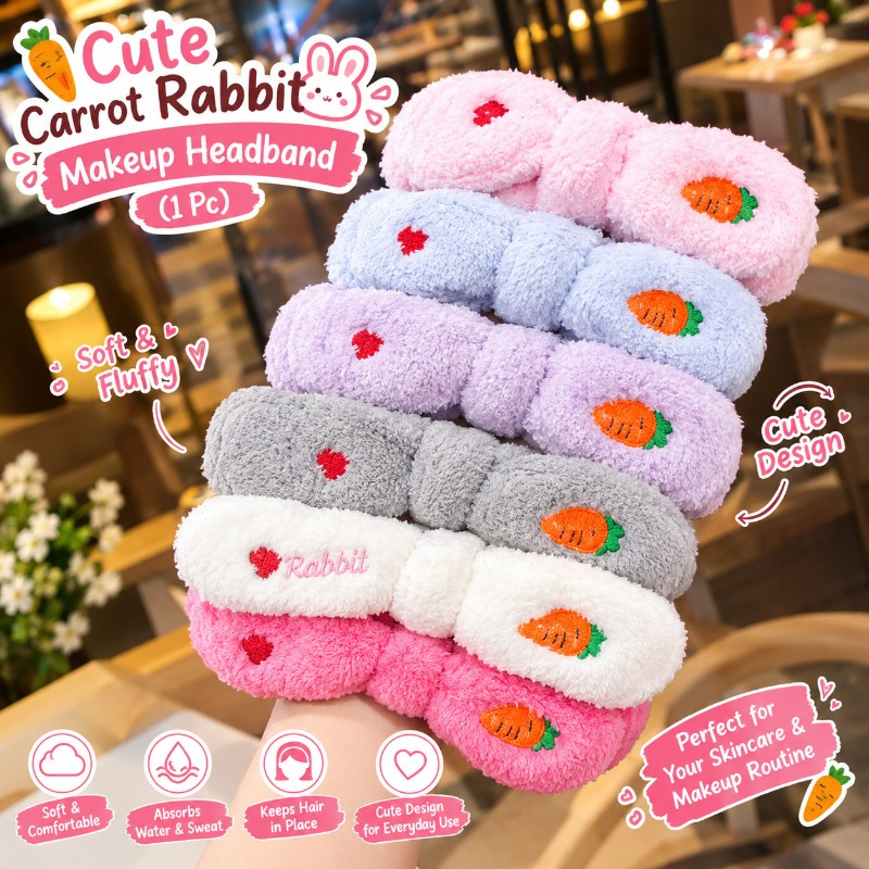 Carrot Rabbit Makeup Headband (1 Pc)