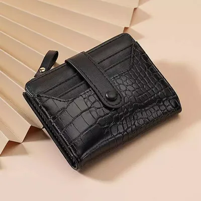 Women's Crocodile Pattern Minimalist Wallet