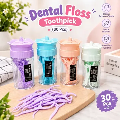Dental Floss Toothpick ( 30 Pcs )