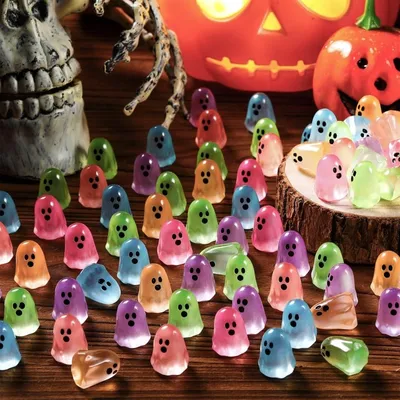 Cute Ghost Glow in the Dark Resin Miniature ( 10 Pc )